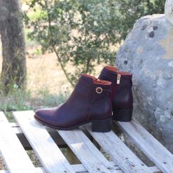 Bottines & Bottes | JULES & JENN Bottines Cavalieres Cuir Bordeaux