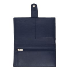 Petite Maroquinerie | JULES & JENN Portefeuille Porte-Chequier Cuir Bleu Bleu Marine