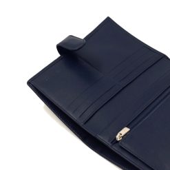 Petite Maroquinerie | JULES & JENN Portefeuille Porte-Chequier Cuir Bleu Bleu Marine