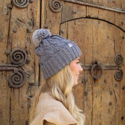 Bonnets | JULES & JENN Bonnet Pompon Laine Gris