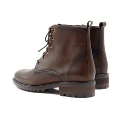 Bottines & Bottes | JULES & JENN Bottines Plates A Lacet Cuir Marron