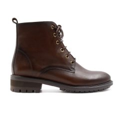 Bottines & Bottes | JULES & JENN Bottines Plates A Lacet Cuir Marron