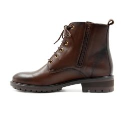 Bottines & Bottes | JULES & JENN Bottines Plates A Lacet Cuir Marron