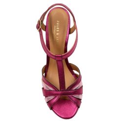 Sandales | JULES & JENN Sandales Talon Brides Cuir Metallise Rose Rose/Rose Metallise