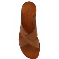 Sandales | JULES & JENN Mules Plates Cuir Camel