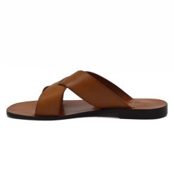 Sandales | JULES & JENN Mules Plates Cuir Camel