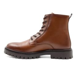 Boots | JULES & JENN Boots A Lacet Crantees Cuir Cognac