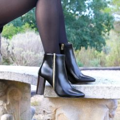 Bottines & Bottes | JULES & JENN Bottines A Talon Cuir Noir