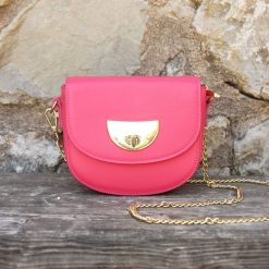 Sacs A Main | JULES & JENN Mini Sac Cuir Fushia