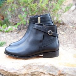 Bottines & Bottes | JULES & JENN Bottines Cavalieres Plates Cuir Noir