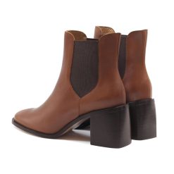 Bottines & Bottes | JULES & JENN Bottines Chelsea Talon Cuir Camel