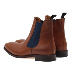 Boots | JULES & JENN Chelsea Boots Cuir Cognac Bleu Cognac/Marine