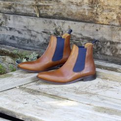 Boots | JULES & JENN Chelsea Boots Cuir Cognac Bleu Cognac/Marine