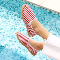 Espadrilles | JULES & JENN Espadrilles Toile Coton Rouge & Dore Rouge/Dore