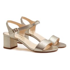 Sandales | JULES & JENN Sandales Moyen Talon Cuir Dore