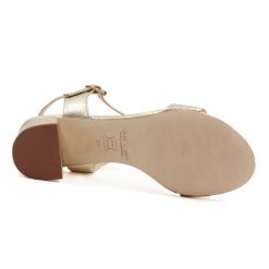 Sandales | JULES & JENN Sandales Moyen Talon Cuir Dore