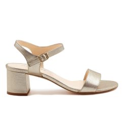 Sandales | JULES & JENN Sandales Moyen Talon Cuir Dore