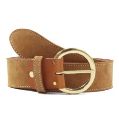 Ceintures | JULES & JENN Ceinture Boheme Cuir Daim Camel