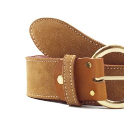 Ceintures | JULES & JENN Ceinture Boheme Cuir Daim Camel