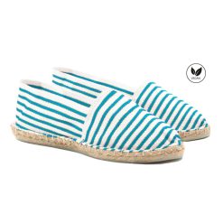 Espadrilles | JULES & JENN Espadrilles Toile Coton Turquoise Turquoise/Dore