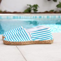 Espadrilles | JULES & JENN Espadrilles Toile Coton Turquoise Turquoise/Dore