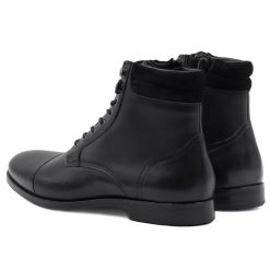 Boots | JULES & JENN Rangers Boots A Col Cuir Noir