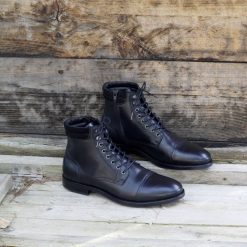 Boots | JULES & JENN Rangers Boots A Col Cuir Noir