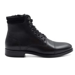 Boots | JULES & JENN Rangers Boots A Col Cuir Noir