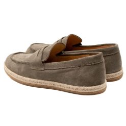 Mocassins | JULES & JENN Mocassins Espadrille Cuir Daim Gris