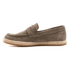 Mocassins | JULES & JENN Mocassins Espadrille Cuir Daim Gris