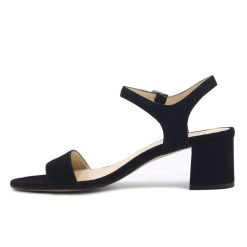 Sandales | JULES & JENN Sandales Moyen Talon Cuir Daim Noir