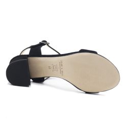 Sandales | JULES & JENN Sandales Moyen Talon Cuir Daim Noir