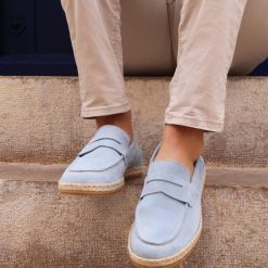 Mocassins | JULES & JENN Mocassins Espadrilles Cuir Bleu Clair