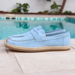 Mocassins | JULES & JENN Mocassins Espadrilles Cuir Bleu Clair