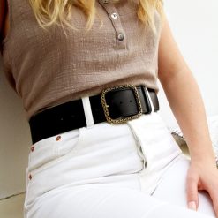 Ceintures | JULES & JENN Ceinture Bijou Cuir Noir