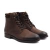 Boots | JULES & JENN Ranger Boots A Col Cuir Nubuck Marron