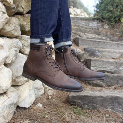 Boots | JULES & JENN Ranger Boots A Col Cuir Nubuck Marron