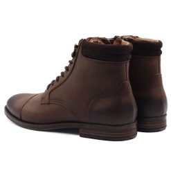 Boots | JULES & JENN Ranger Boots A Col Cuir Nubuck Marron