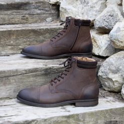 Boots | JULES & JENN Ranger Boots A Col Cuir Nubuck Marron