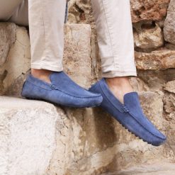 Mocassins | JULES & JENN Mocassins Cuir Daim Bleu