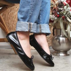 Ballerines & Slippers | JULES & JENN Ballerines Classiques Cuir Brillant Noir