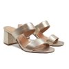 Sandales | JULES & JENN Mules Talon Bandeau Cuir Dore