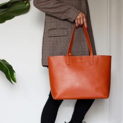 Sacs A Main | JULES & JENN Sac Cabas Cuir Brique Orange Brique