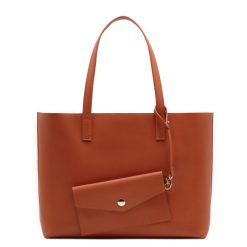 Sacs A Main | JULES & JENN Sac Cabas Cuir Brique Orange Brique