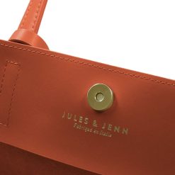 Sacs A Main | JULES & JENN Sac Cabas Cuir Brique Orange Brique