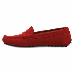 Mocassins & Derbies | JULES & JENN Mocassins Cuir Daim Rouge