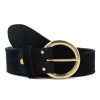 Ceintures | JULES & JENN Ceinture Boheme Cuir Daim Noir