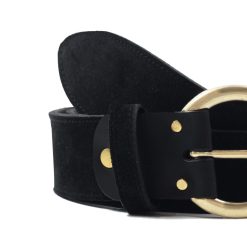 Ceintures | JULES & JENN Ceinture Boheme Cuir Daim Noir