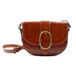 Sacs A Main | JULES & JENN Sac Boucle Cuir Imprime Cognac