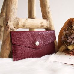 Petite Maroquinerie | JULES & JENN Pochette Enveloppe Upcycle Bordeaux